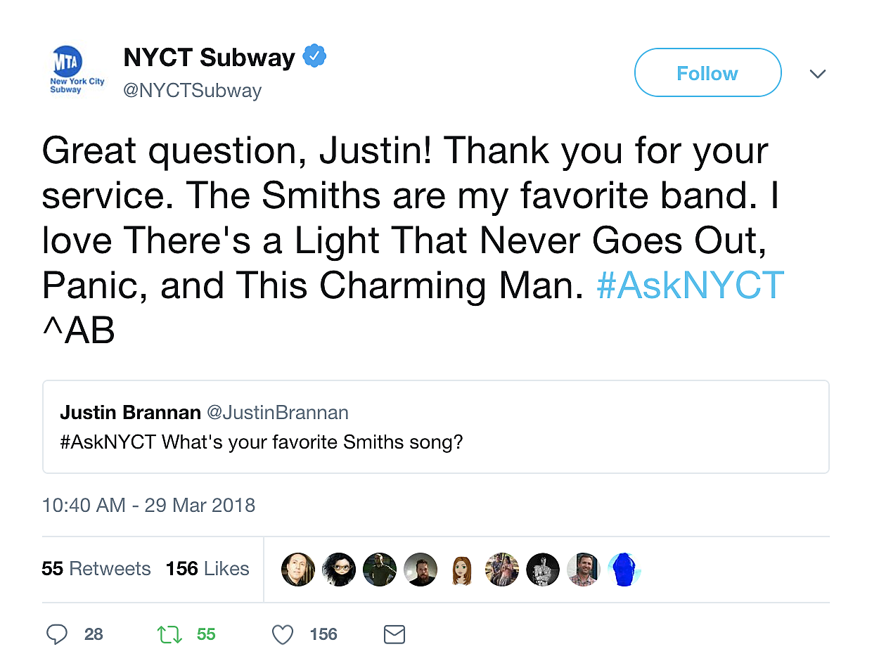 The Smiths are the NYCT Subway’s favorite band