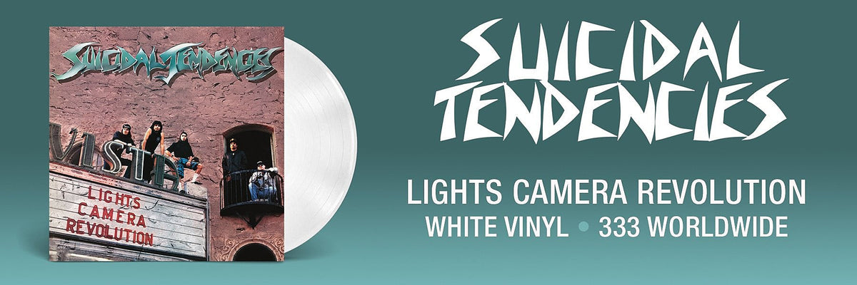 Suicidal Tendencies’ ‘Lights…Camera…Revolution!’ on ltd white vinyl available now in the shop
