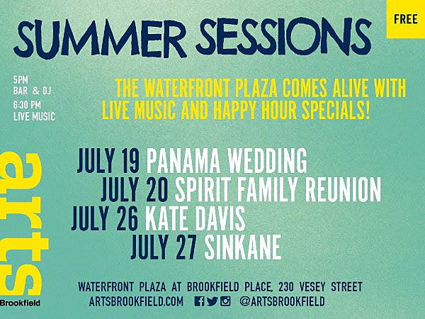 Sinkane, Spirit Family Reunion, Panama Wedding & more playing free Summer Sessions series at Brookfield Place