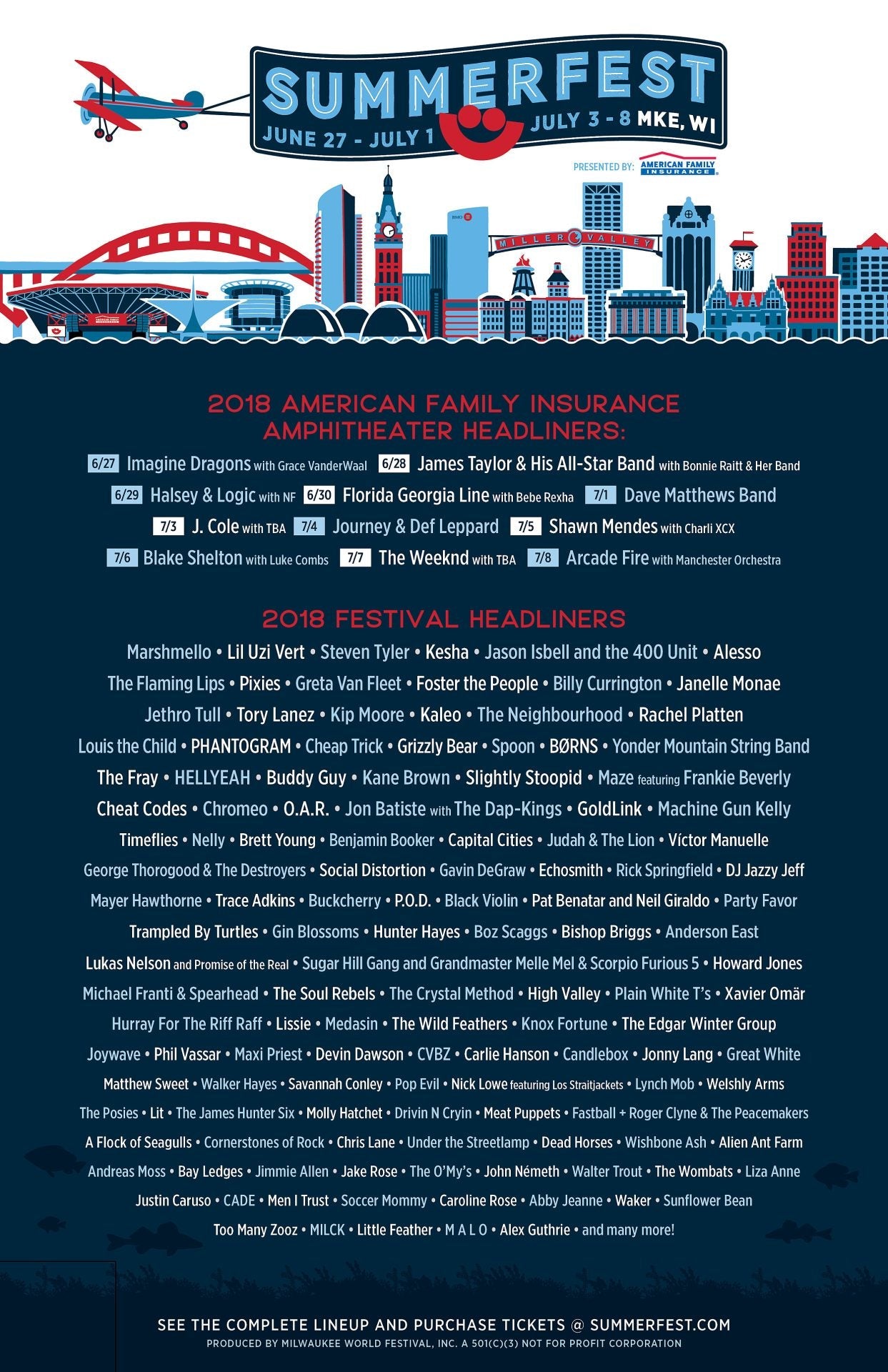 Summerfest 2018 lineup (Arcade Fire, Flaming Lips, Pixies, Janelle Monae, more)