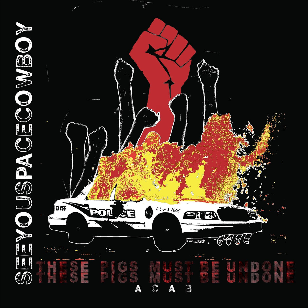 SeeYouSpaceCowboy selling “These Pigs Must Be Undone” benefit shirt; For Your Health have one too