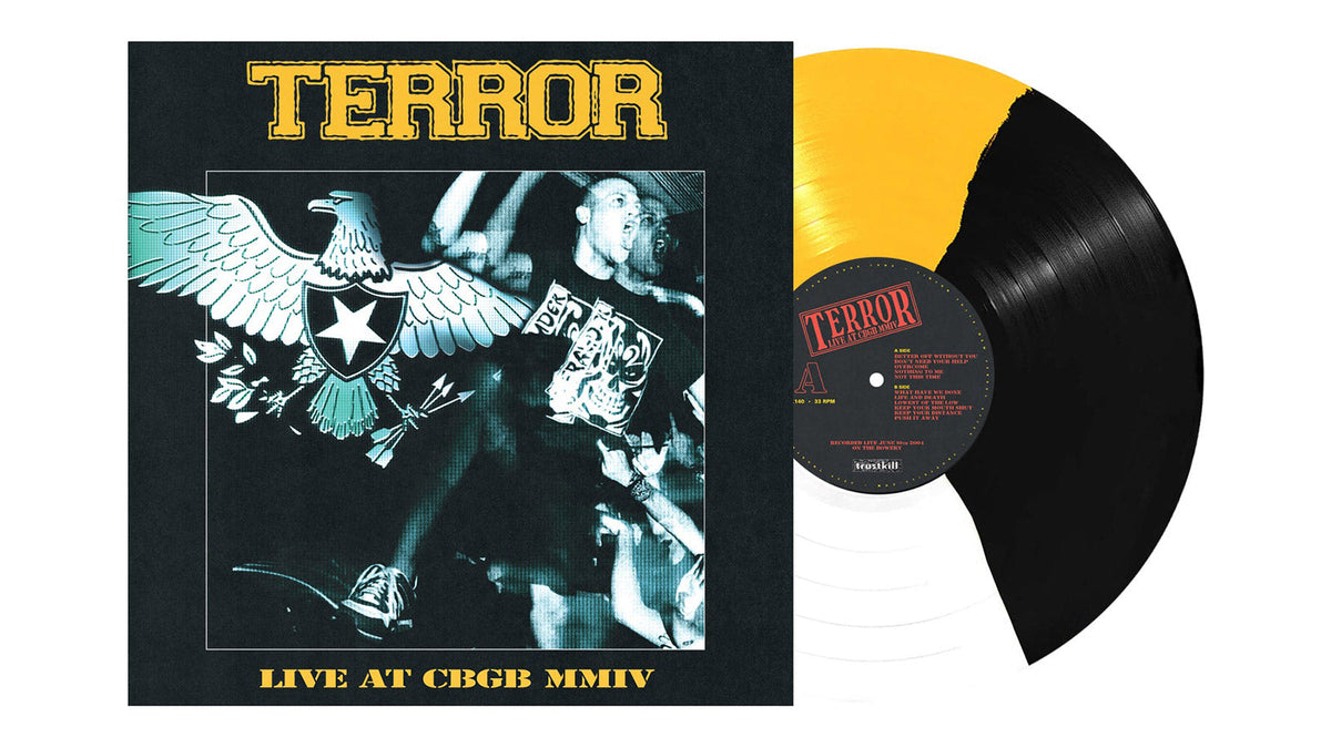 New exclusive vinyl: Terror’s ‘Live at CBGB 2004’ on black, white & yellow LP