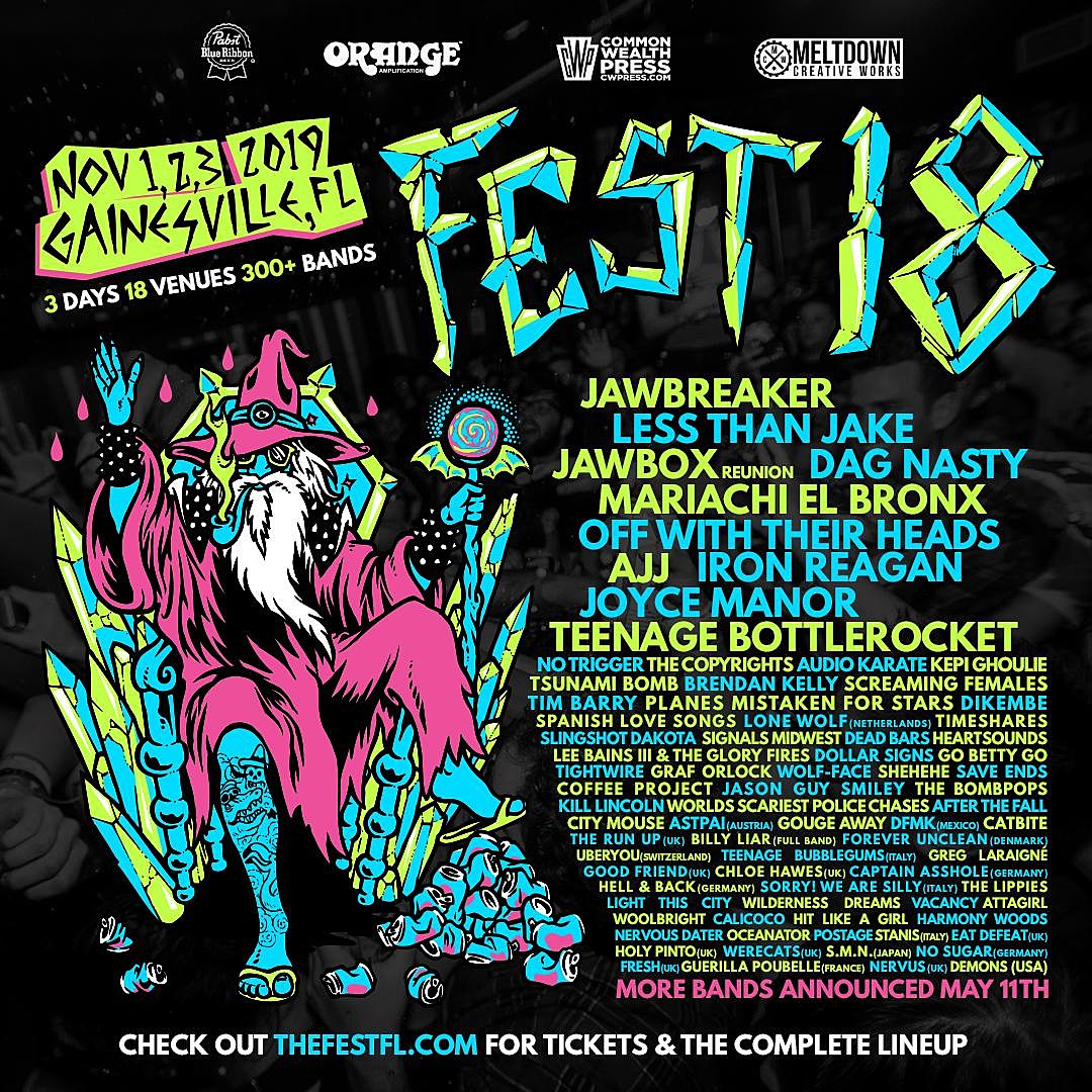 The Fest 2019 lineup (Jawbreaker, Jawbox, Dag Nasty, Joyce Manor, Iron Reagan, more)