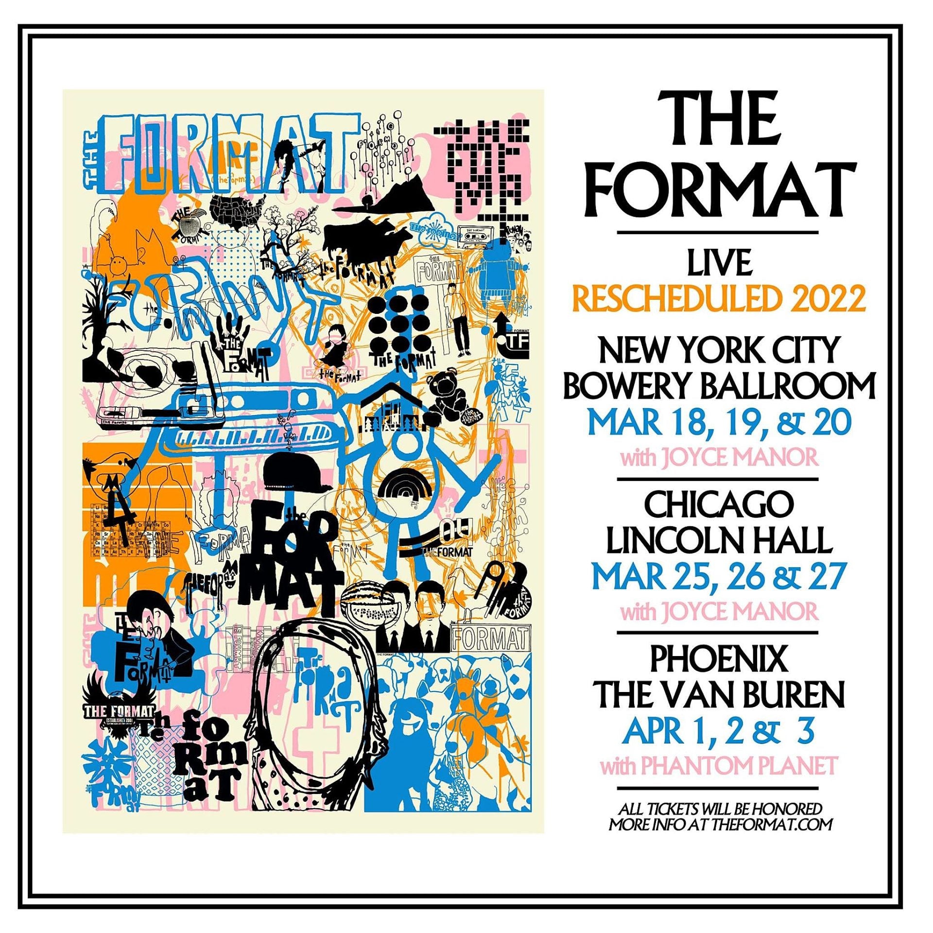 The Format reschedule reunion shows for 2022 (Joyce Manor opening in NYC & Chicago)