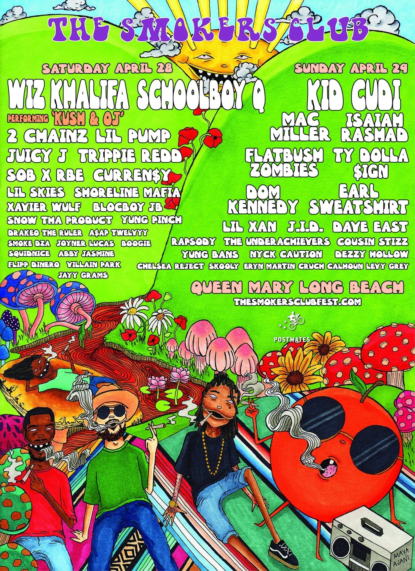 Smokers Club Fest 2018 lineup (Schoolboy Q, Wiz Khalifa, Kid Cudi, 2 Chainz, more)