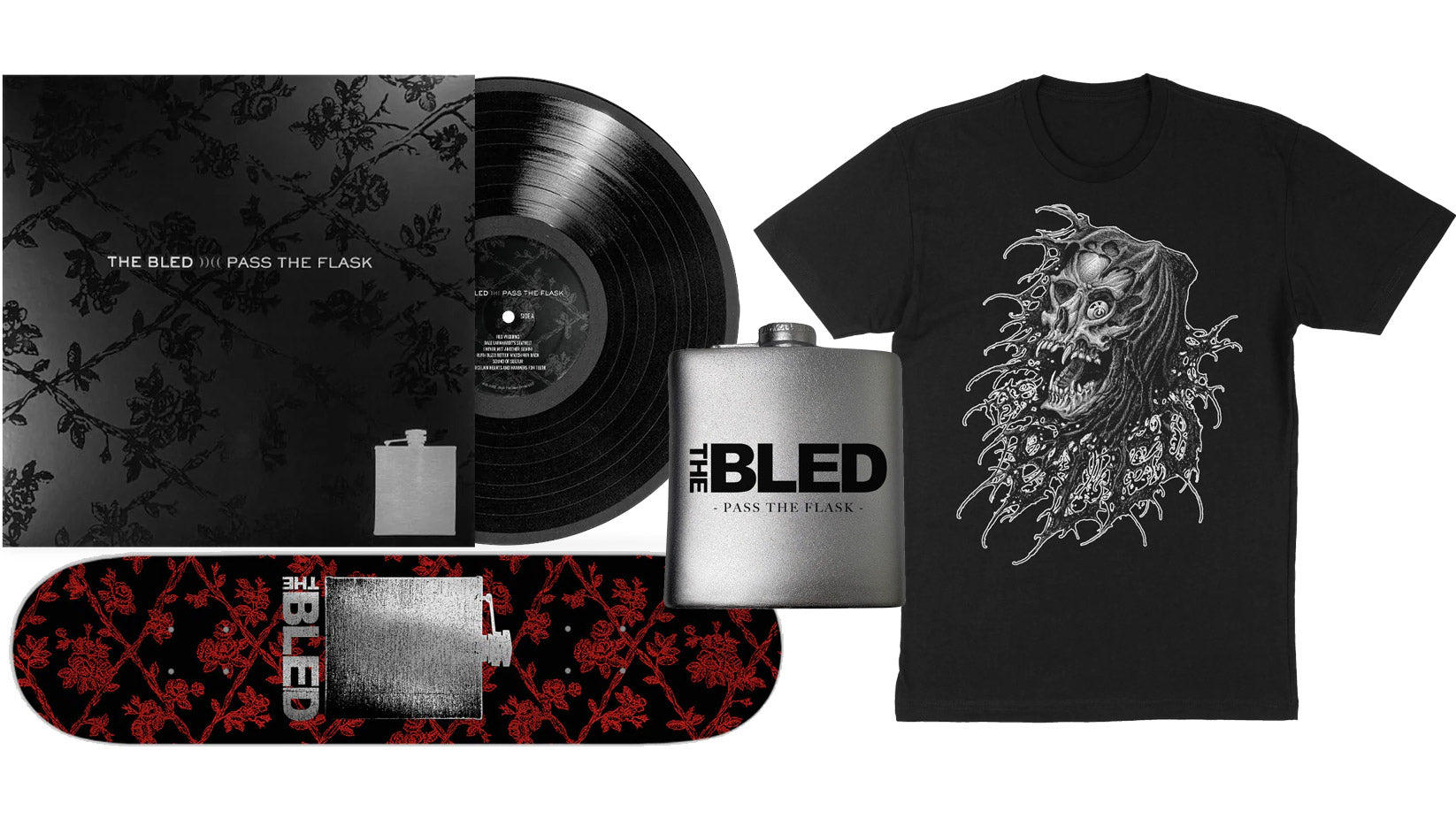 The Bled’s ‘Pass the Flask’: new vinyl pressing, t-shirt, skateboard & more