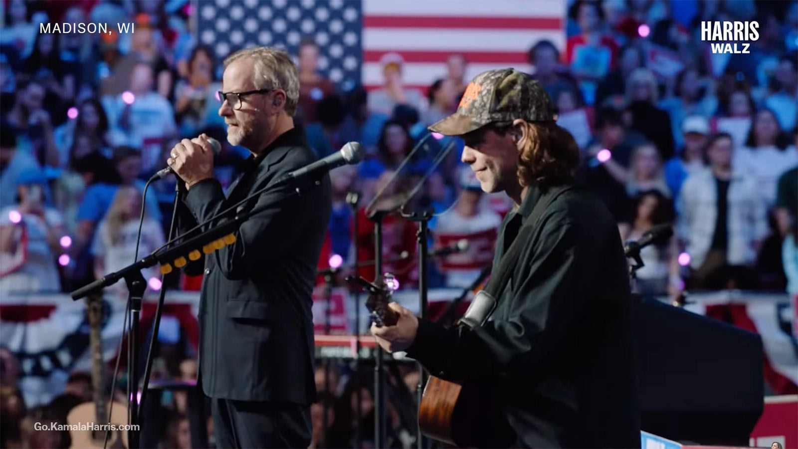 Watch The National, Remi Wolf, Mumford & Sons and more perform at Kamala Harris’ WI rally