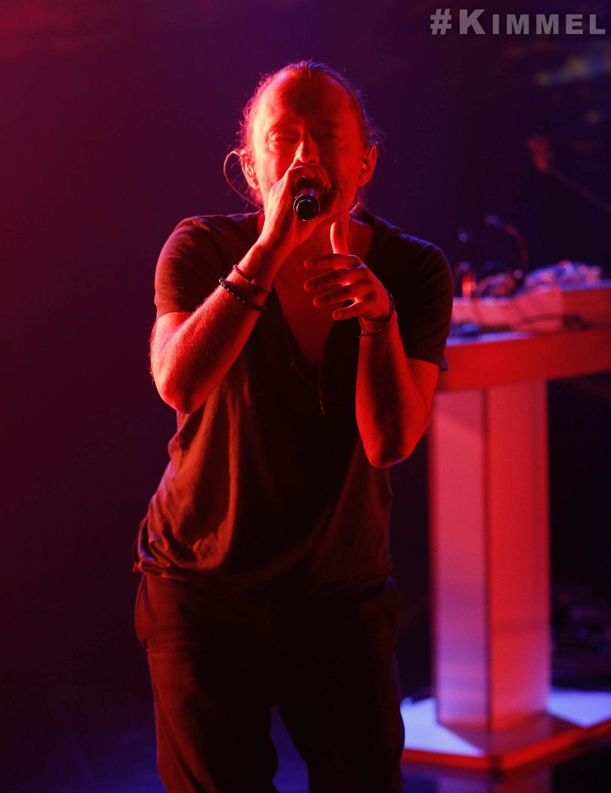 Thom Yorke played ‘Kimmel,’ Elton John interviewed on the show (watch)