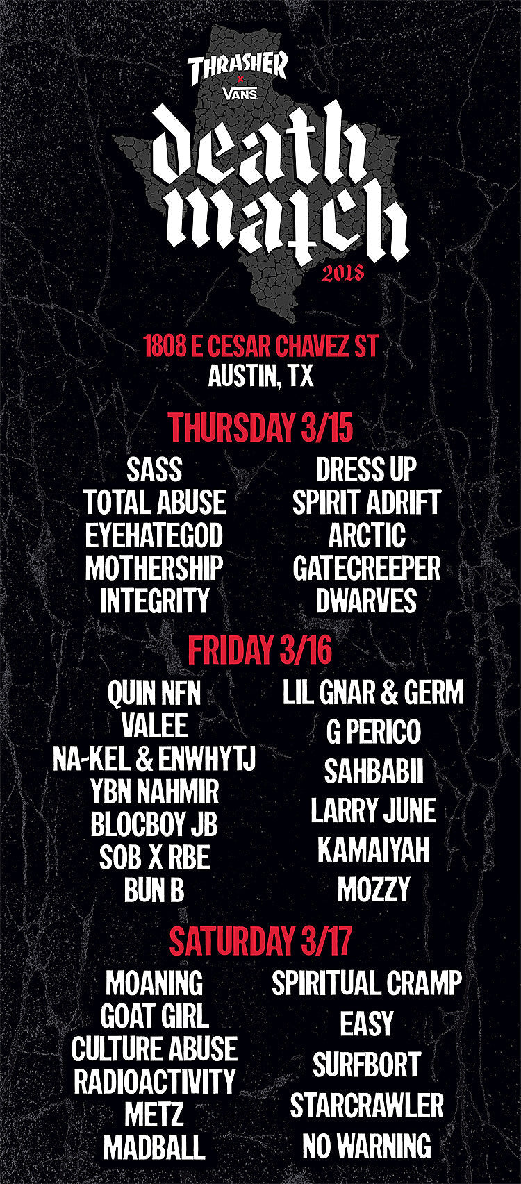 Thrasher Death Match is back for SXSW 2018 (with Integrity, Eyehategod & more)