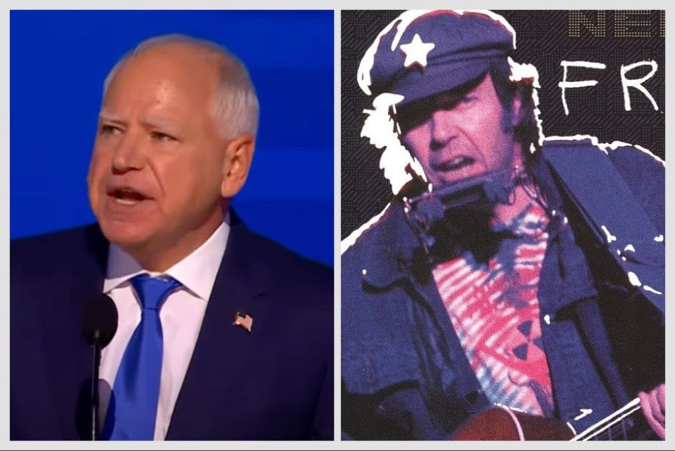 Neil Young gave Tim Walz permission to use “Rockin’ in the Free World” at Democratic National Convention