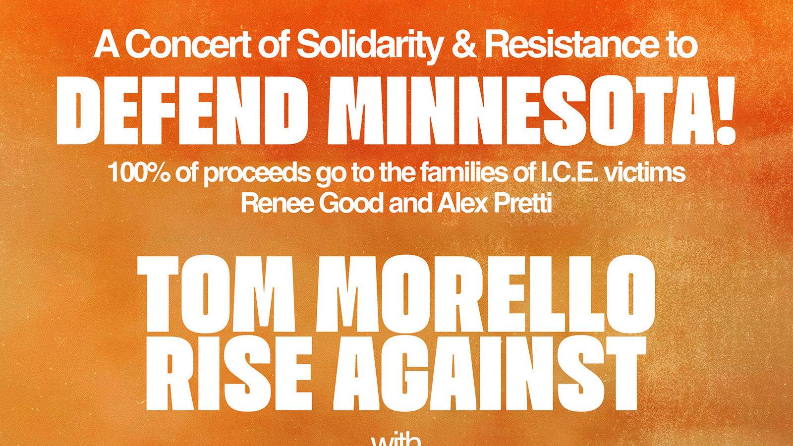 Tom Morello, Rise Against & more playing Minnesota benefit concert