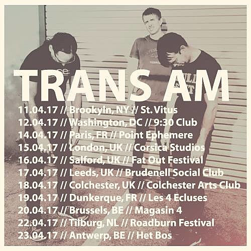 Trans-Am promising new music soon, playing NYC & DC before European tour