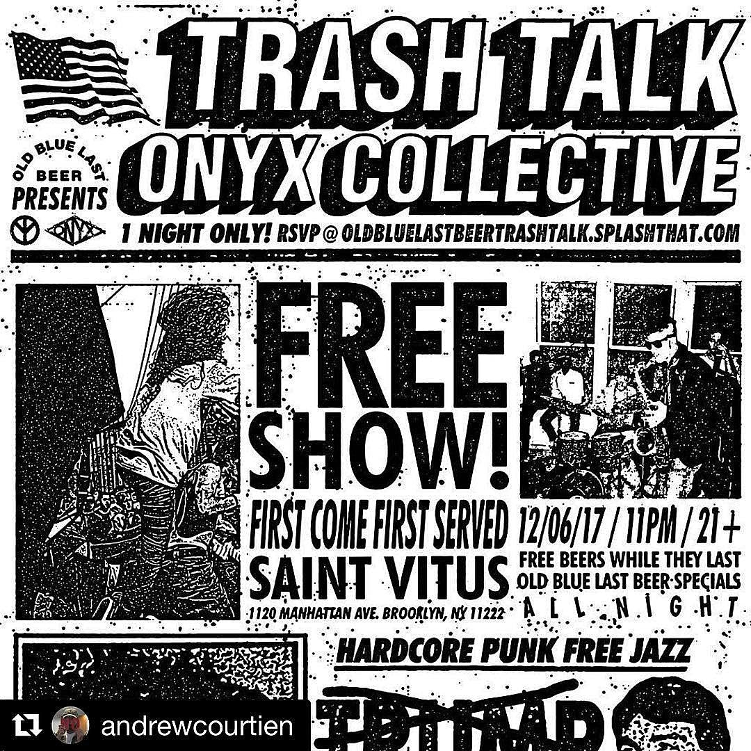 Trash Talk playing free Brooklyn show (with free beer) after T5 show w/ Action Bronson