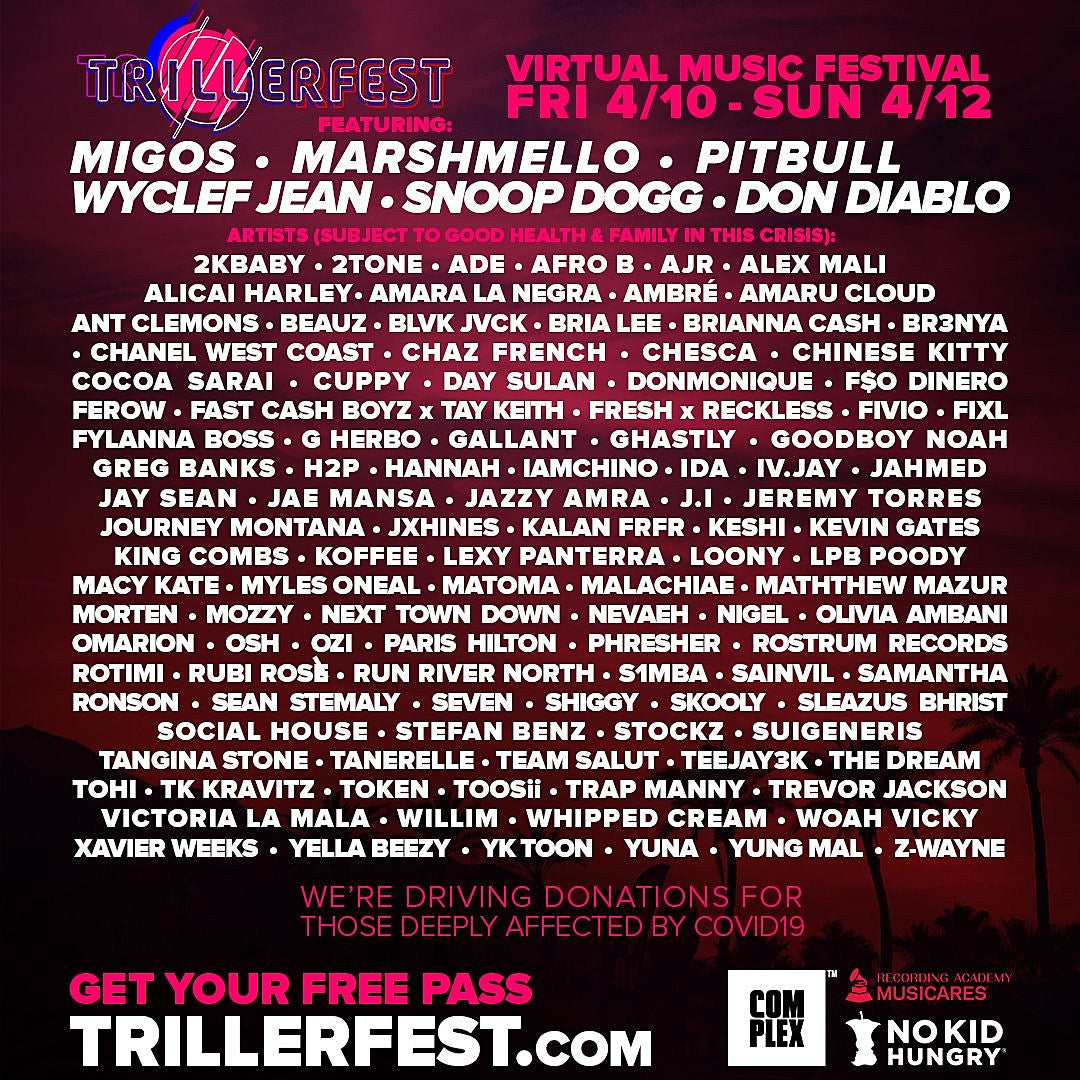 Snoop Dogg, Wyclef Jean, Migos & more performing on Trillerfest virtual festival