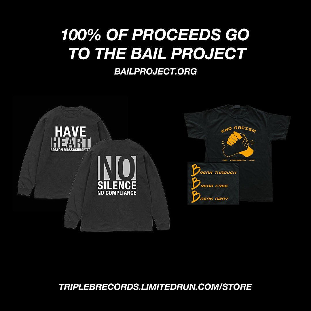Triple B selling shirts & raffling test pressings to benefit Bail Project