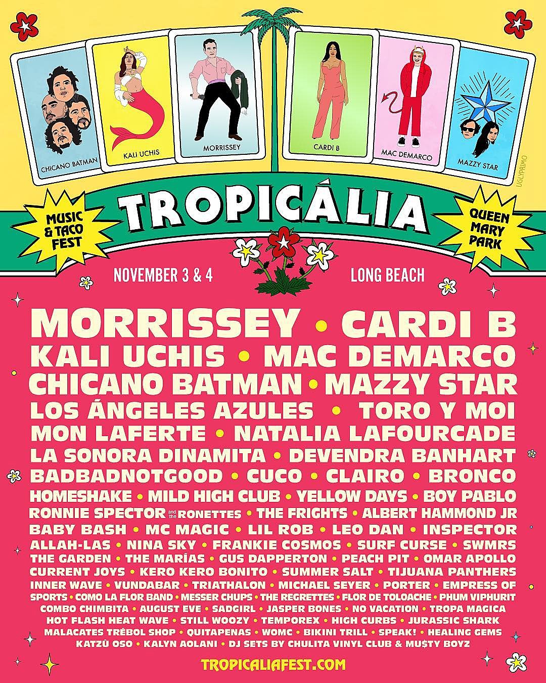 Mazzy Star, Morrissey, Cardi B & more playing Tropicalia Fest in Long Beach