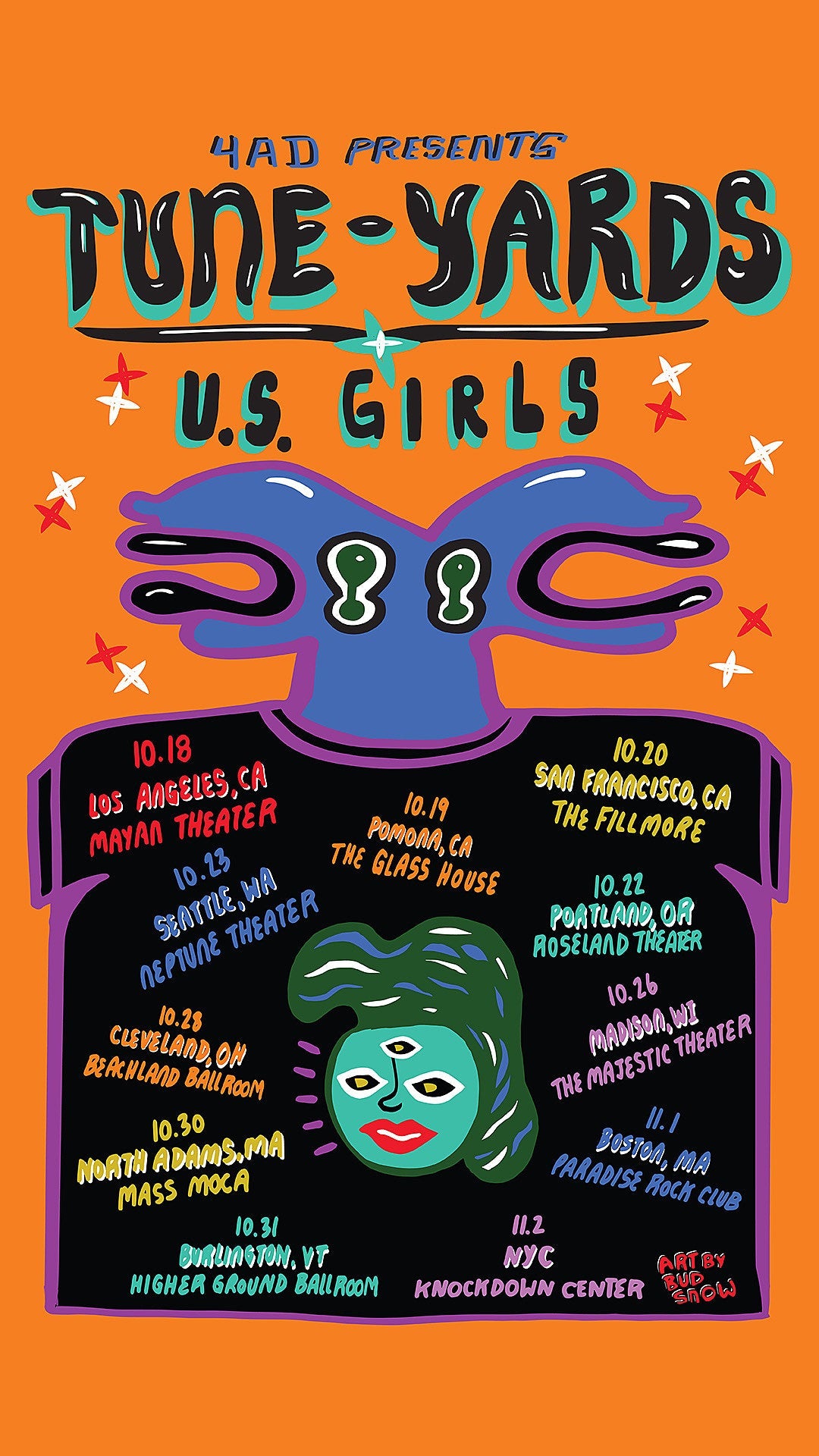 Tune-Yards & U.S. Girls add NYC show to “4AD Presents” tour