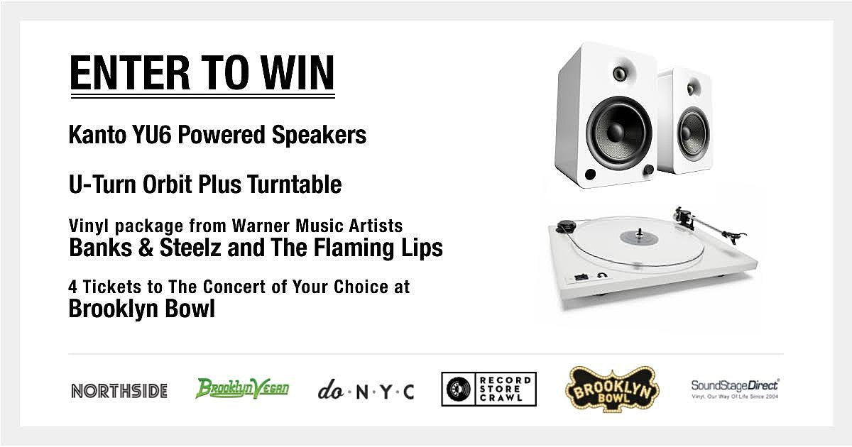 WIN a Turntable, Speakers, Vinyl & Tickets to a show at Brooklyn Bowl!