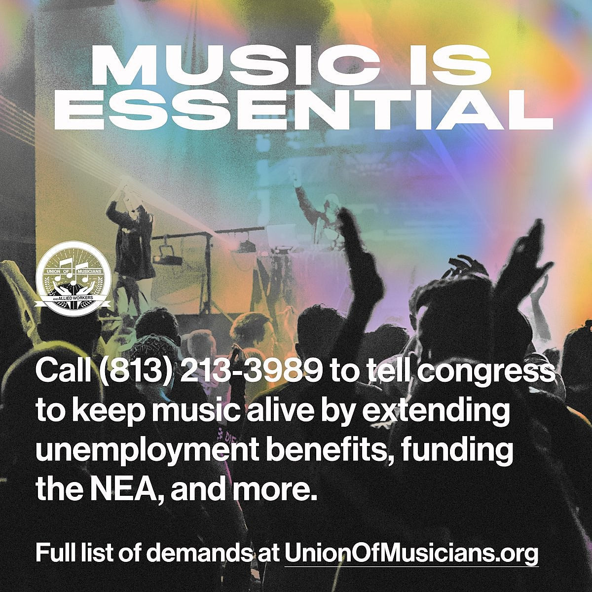 call Congress for COVID-19 relief on new Musicians’ Union’s Day of Action