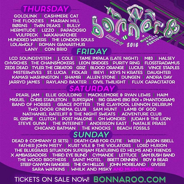 Bonnaroo announces single-day lineups