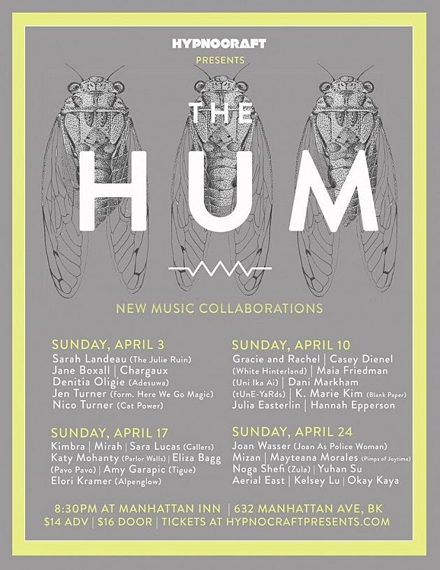 Kimbra, Mirah, Joan As Police Woman, Sara Landeau & more playing The Hum in April