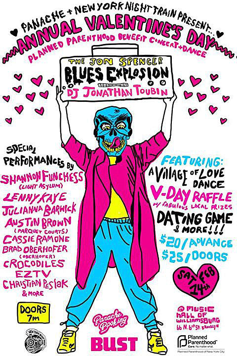 Jon Spencer Blues Explosion, Lenny Kaye, Julianna Barwick, Austin Brown, more playing V-Day Planned Parenthood benefit