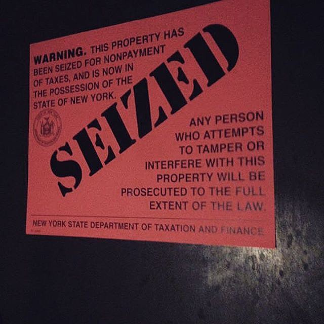 Verboten currently shut down by the state due to “nonpayment of taxes”