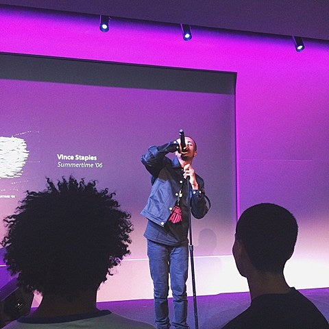 Vince Staples played the Apple Store & Best Buy Theater, in new XXL Freshmen Cypher & Pitchfork.tv videos (watch)