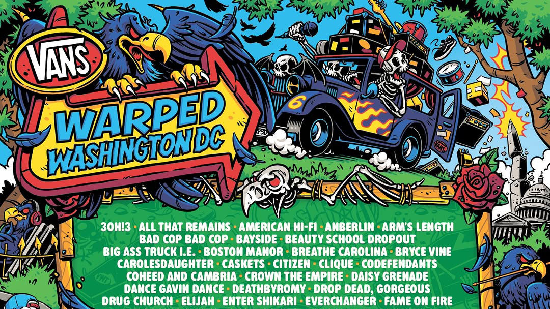 Warped Tour reveals full 2026 DC lineup (Jimmy Eat World, Coheed and Cambria, Hot Mulligan, GWAR, more)