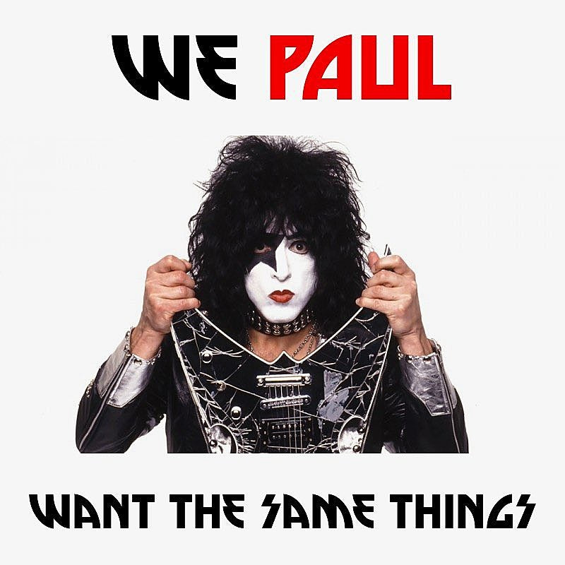 Craig Finn dressing as Paul Stanley at Halloween show, encourages crowd to do the same