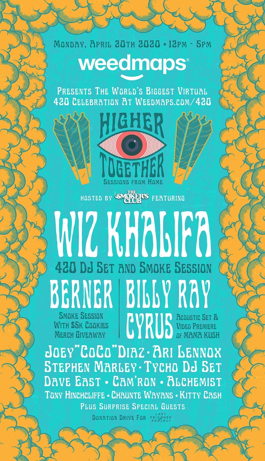 Wiz Khalifa, Stephen Marley, Cam’ron & more appearing on virtual 4/20 celebration