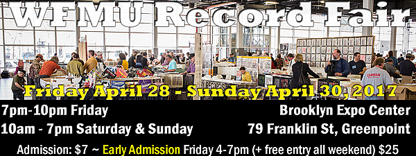 WFMU Record Fair is this weekend: live music & film schedule ++ $2 off admission