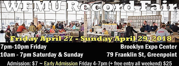 WFMU Record Fair announces 2018 dates, performers & more