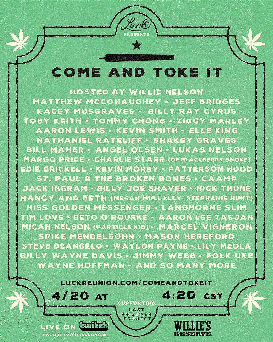 Kacey Musgraves, Angel Olsen & more appearing on Willie Nelson’s weed variety show