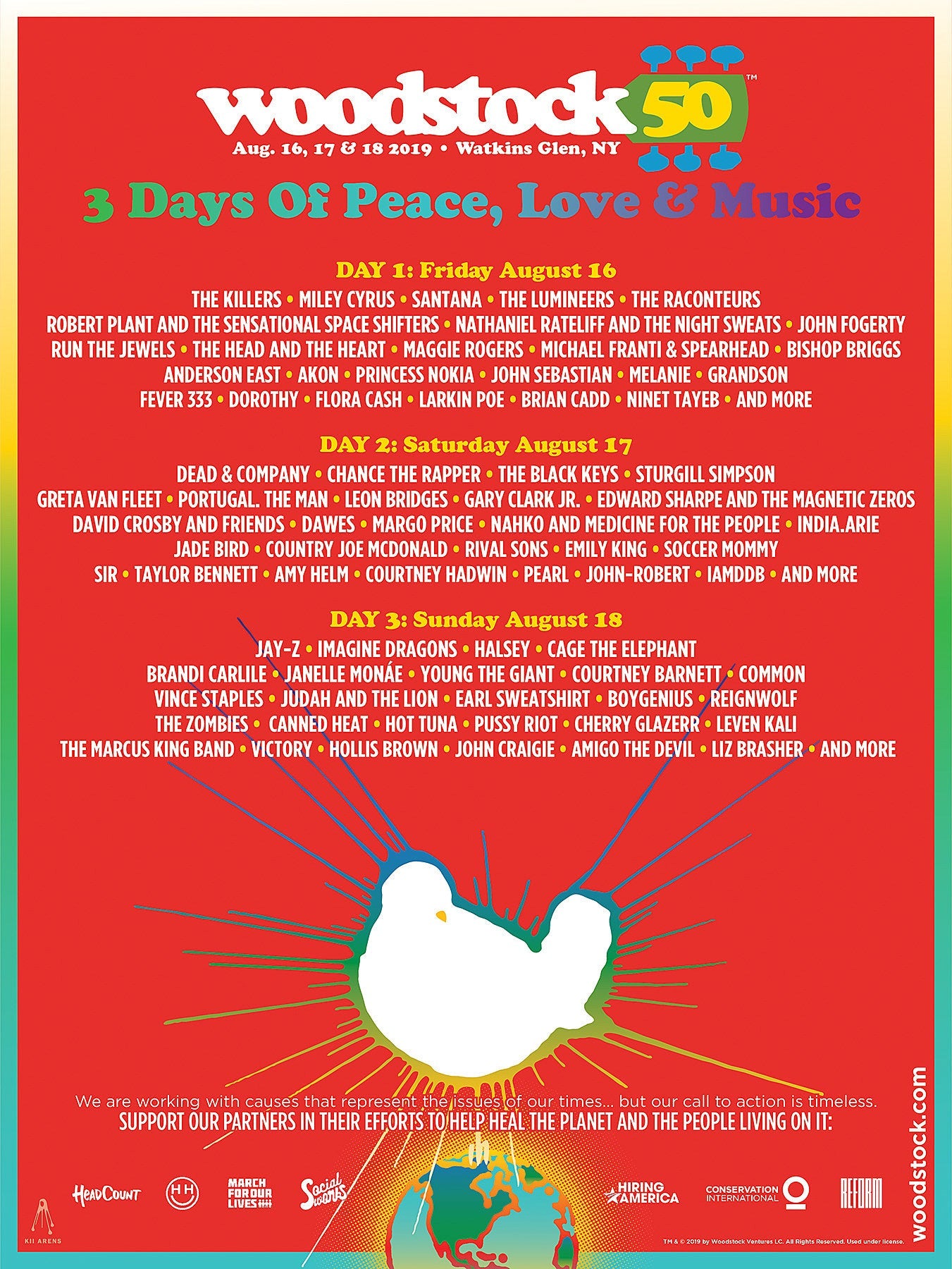 Woodstock 50 lineup announced