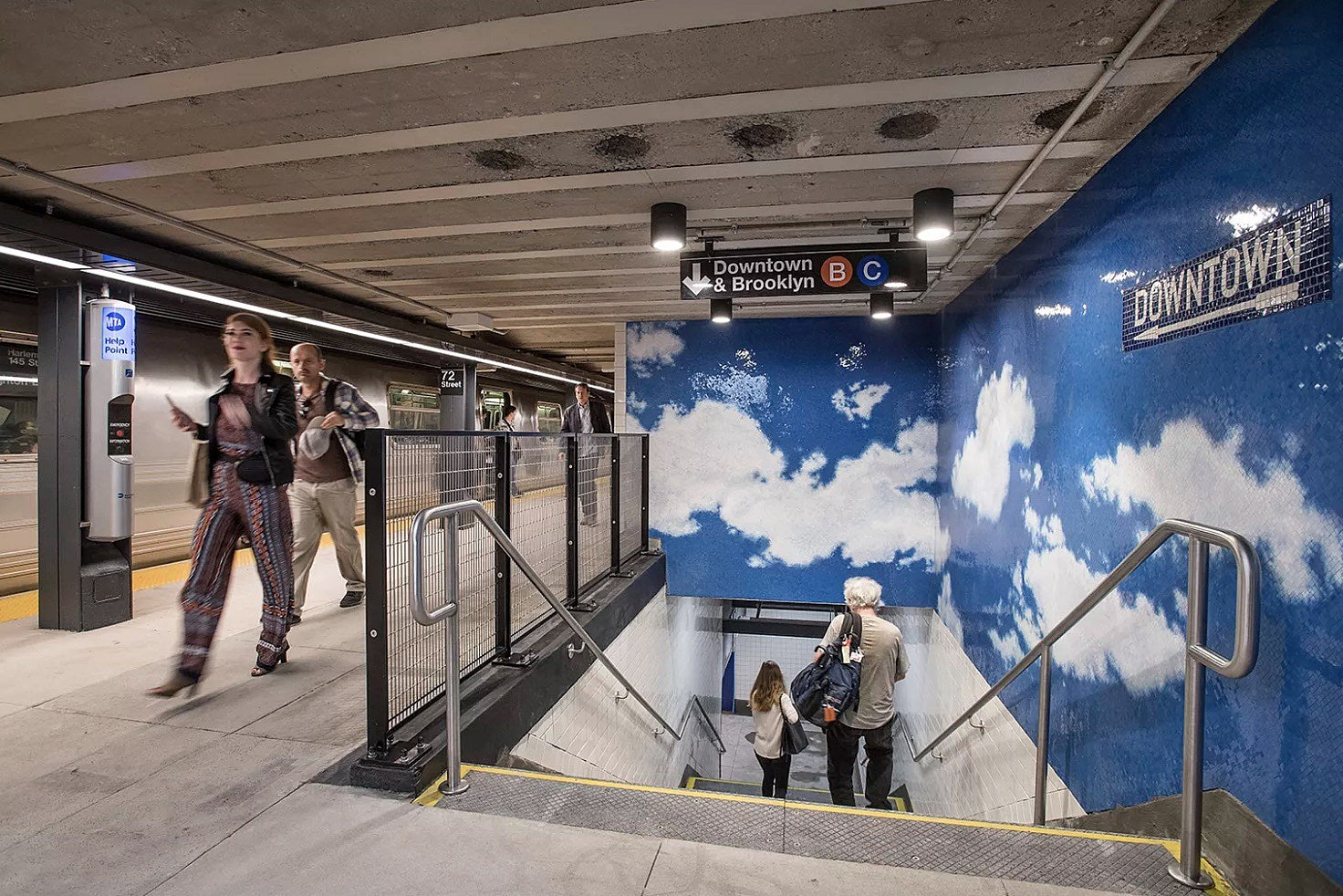 Yoko Ono created ‘Sky’ mural for refurbished 72nd St subway stop