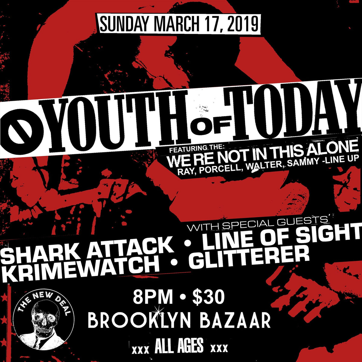 Youth of Today schedule first NYC show w/ Walter & Sammy in 20+ years