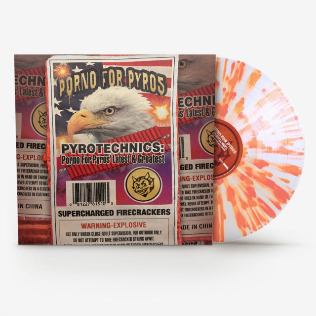 PORNO FOR PYROS 'PYROTECHNICS: PORNO FOR PYROS' LATEST & GREATEST' LP (Clear w/Orange Splatter Vinyl)