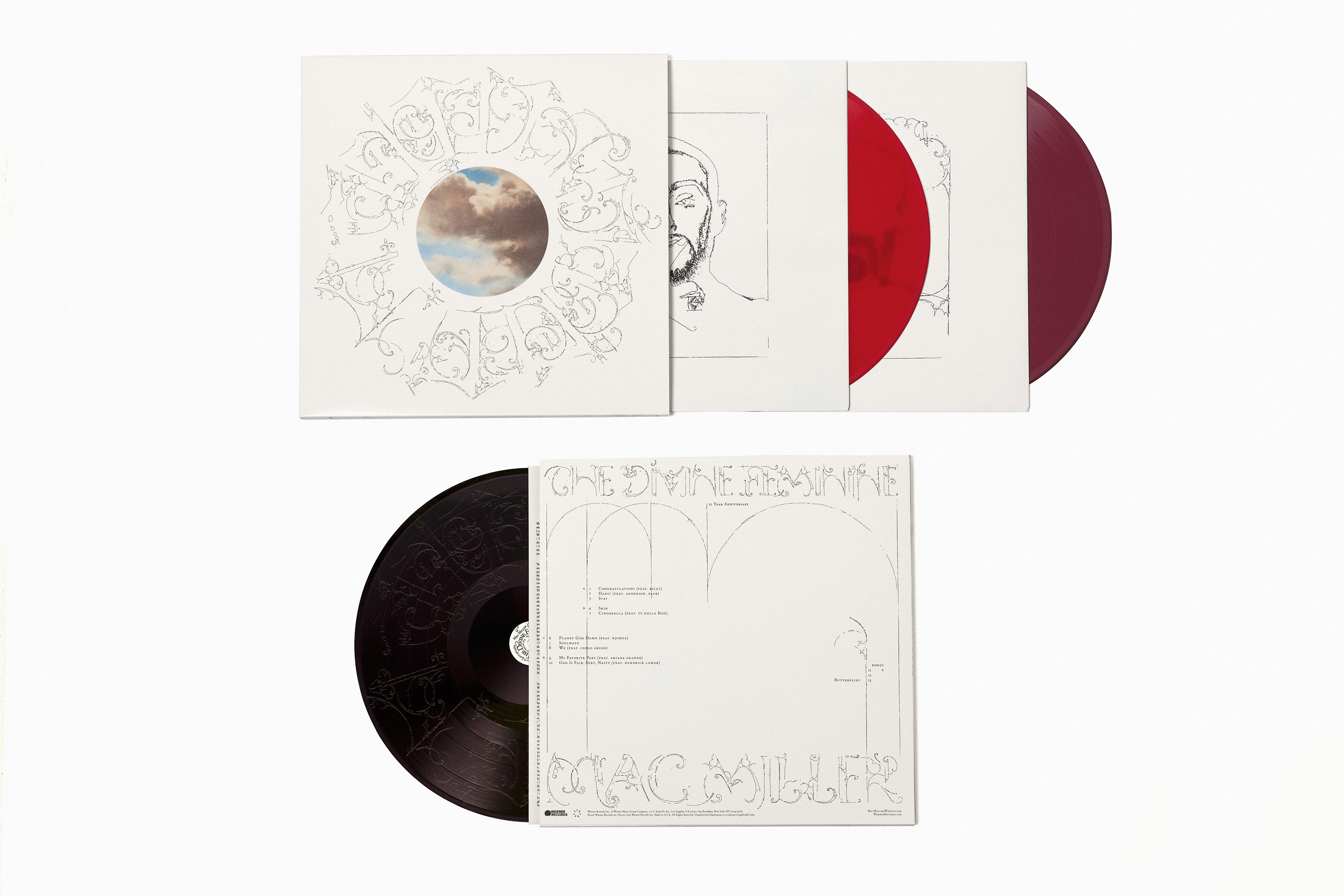 MAC MILLER 'THE DIVINE FEMININE' 10TH ANNIVERSARY 3LP (Apple/Fruit Punch/Black Ice Vinyl)