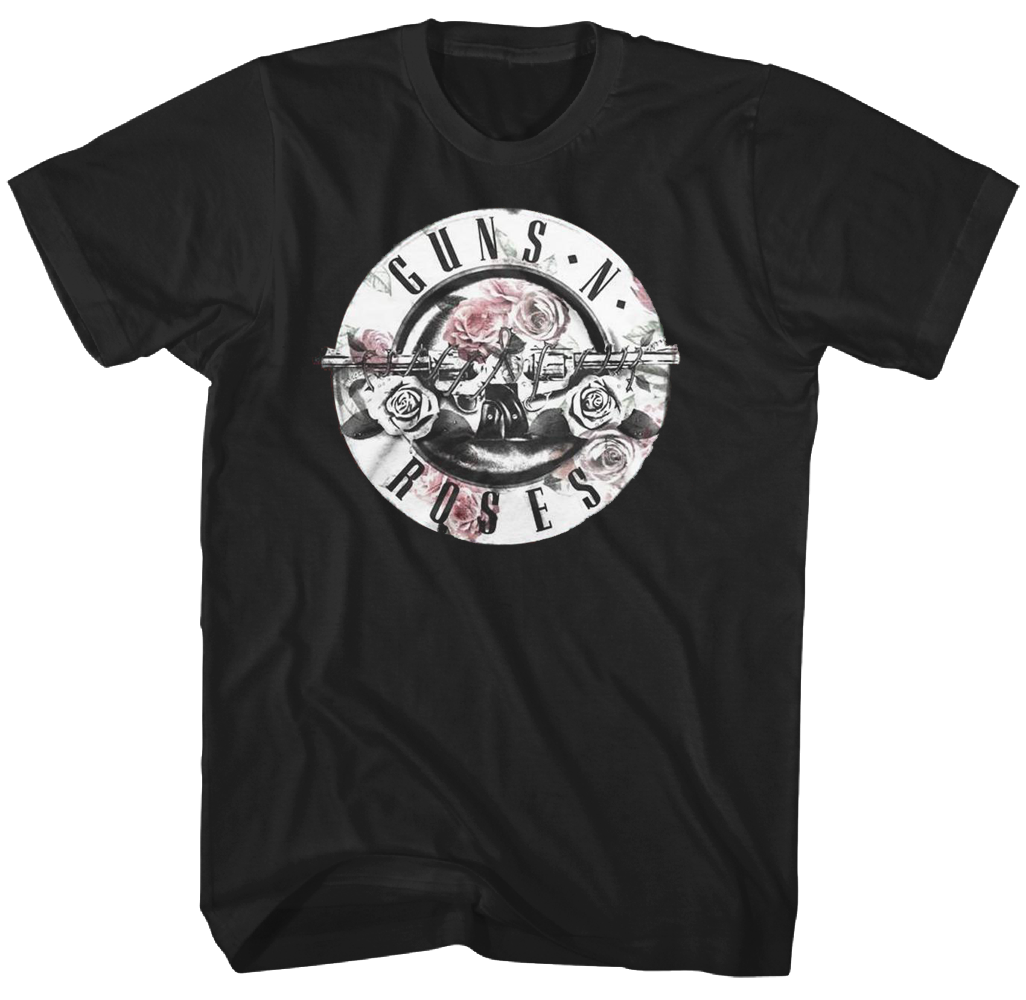 GUNS N ROSES FLORAL FILL BULLET LOGO