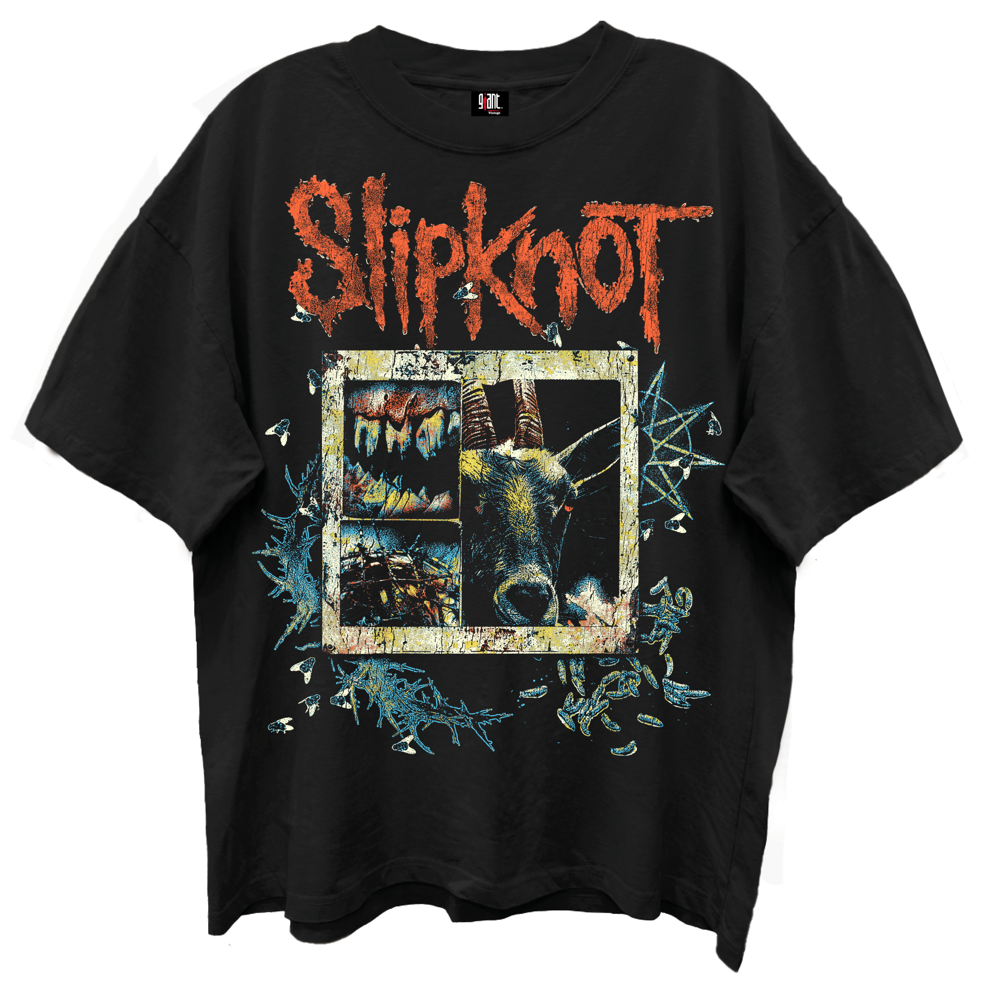 SLIPKNOT EVERGREEN FRONT/BACK GIANT VINTAGE LIMO BLACK T-SHIRT