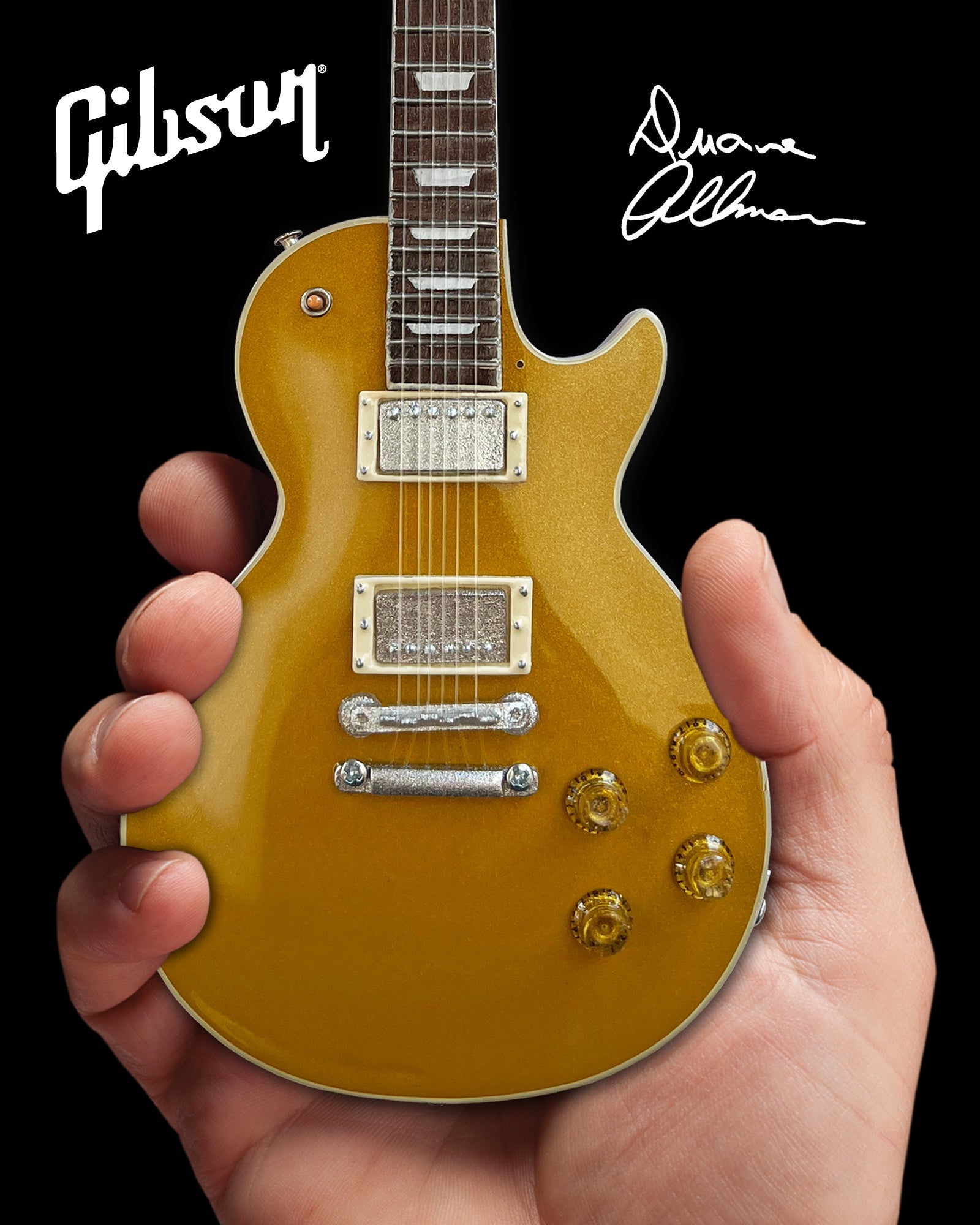 DUANE ALLMAN 1957 GIBSON LES PAUL GOLDTOP MINI GUITAR MODEL