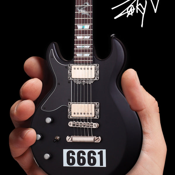 OFFICIALLY LICENSED ZACKY VENGEANCE SATIN BLACK 6661 SCHECTER MINI GUI