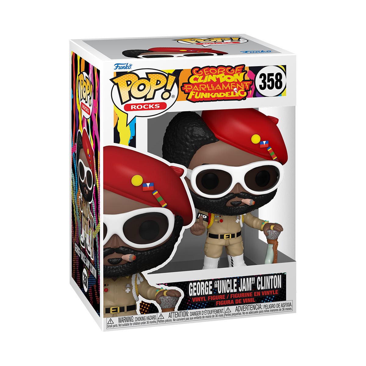 GEORGE CLINTON PARLIAMENT FUNKADELIC GEORGE 'UNCLE JAM' CLINTON FUNKO POP! ROCKS FIGURE