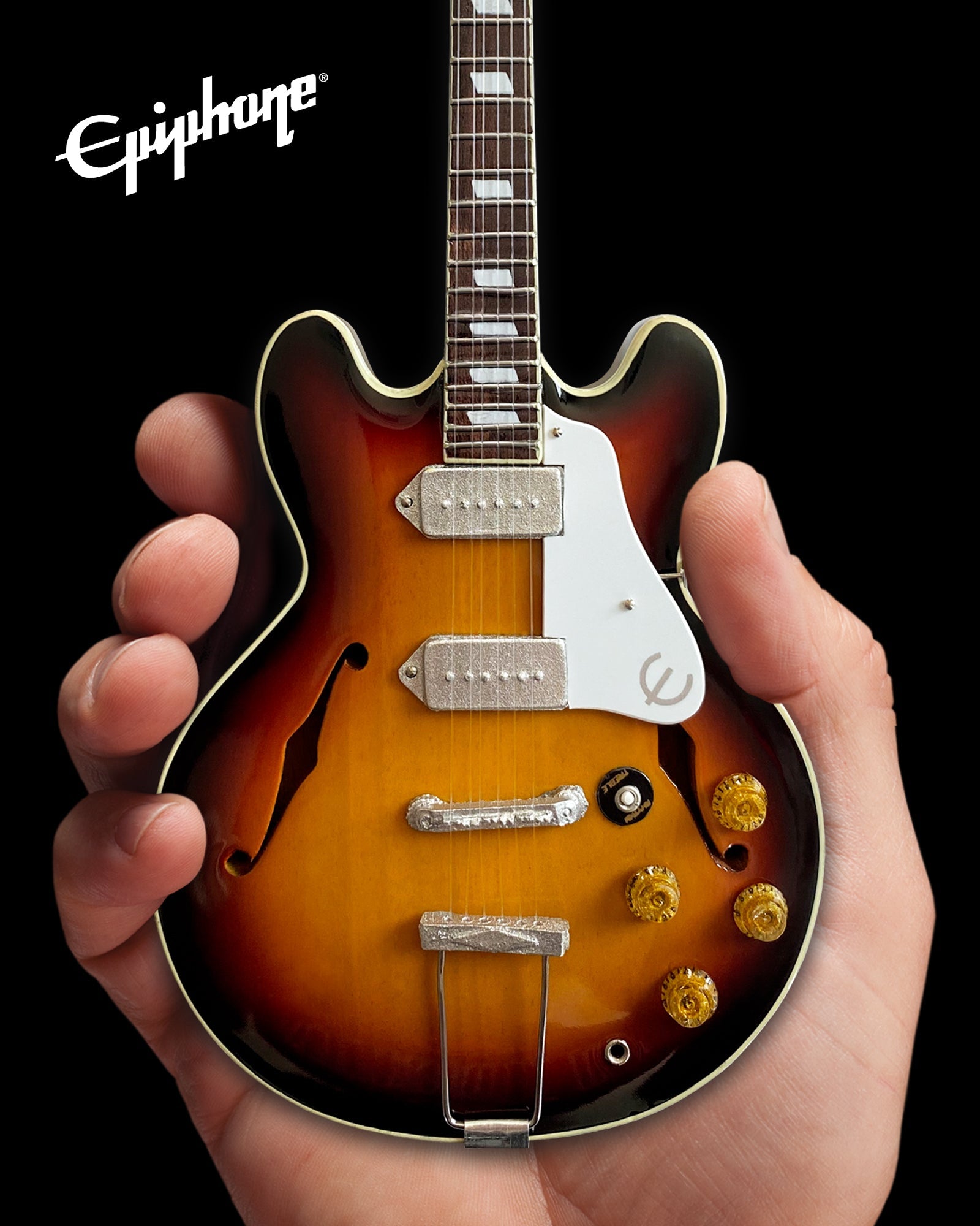 EPIPHONE 1965 CASINO SUNBURST 1:4 SCALE MINIATURE GUITAR MODEL