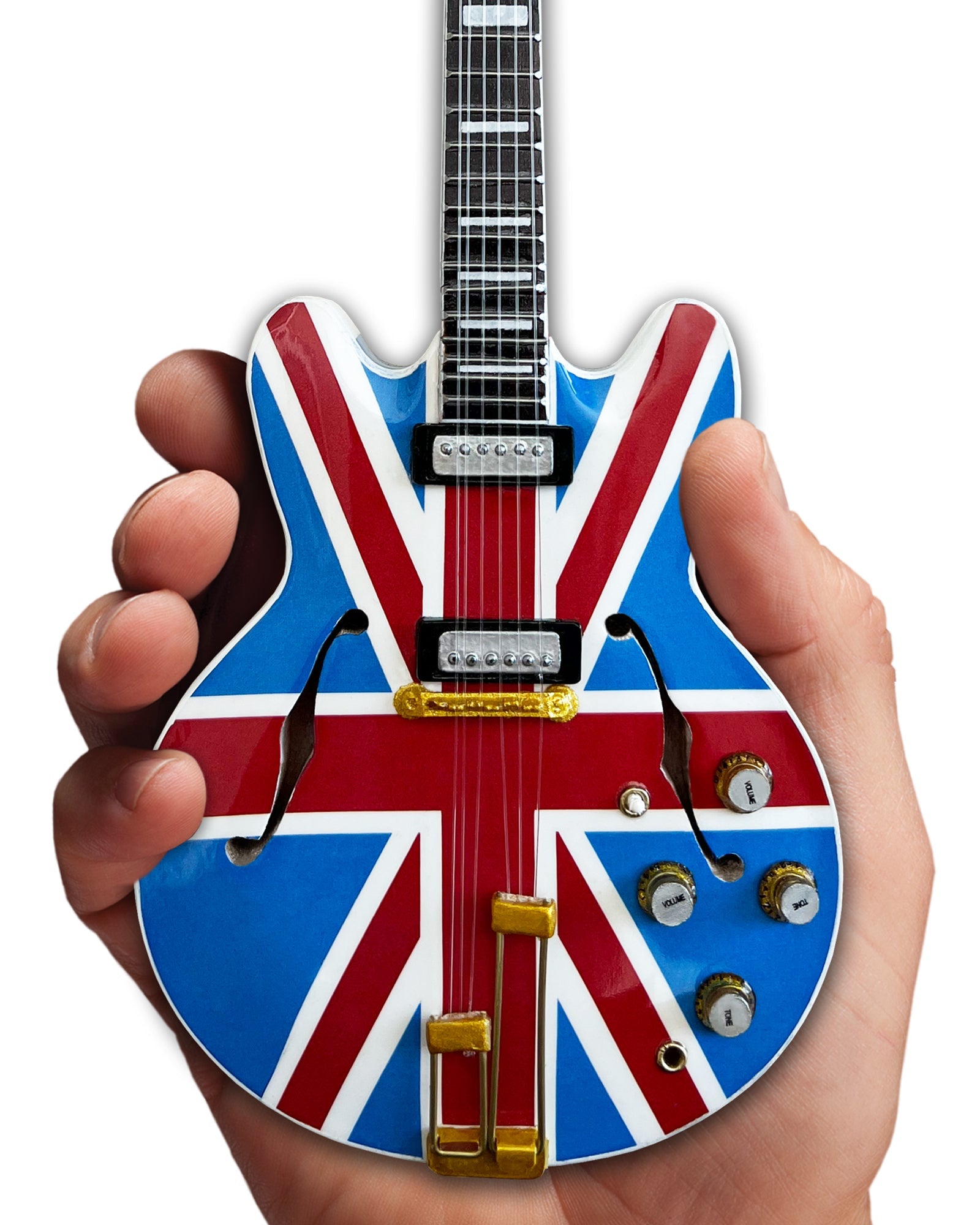 EPIPHONE "UNION JACK SHERATON” CASINO 1:4 SCALE MINI GUITAR MODEL - UK FLAG