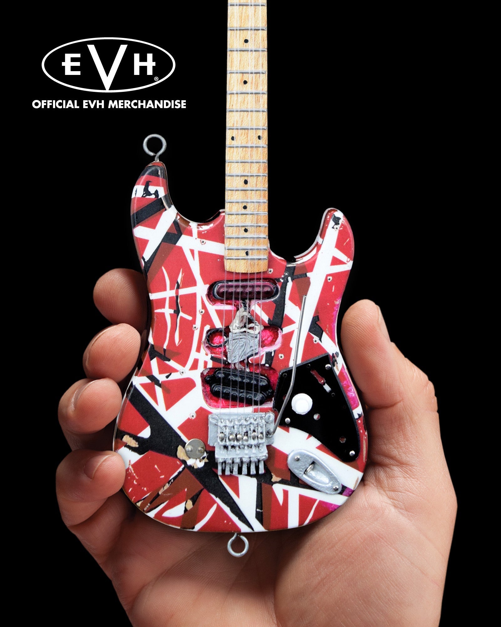 EVH "FRANKENSTEIN" EDDIE VAN HALEN MINI GUITAR REPLICA COLLECTIBLE - OFFICIALLY LICENSED