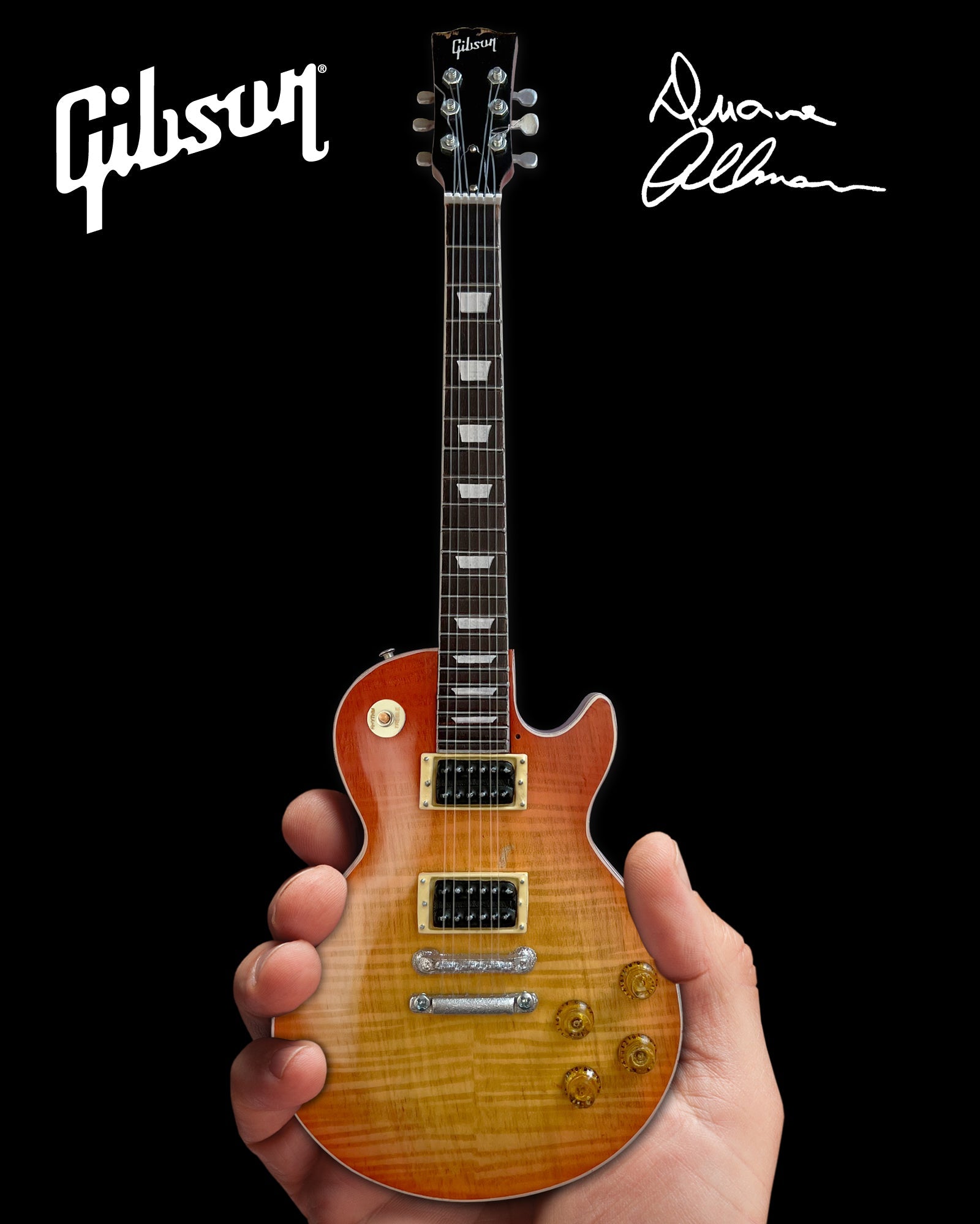 DUANE ALLMAN 1959 GIBSON LES PAUL CHERRY SUNBURST MINIATURE GUITAR MODEL