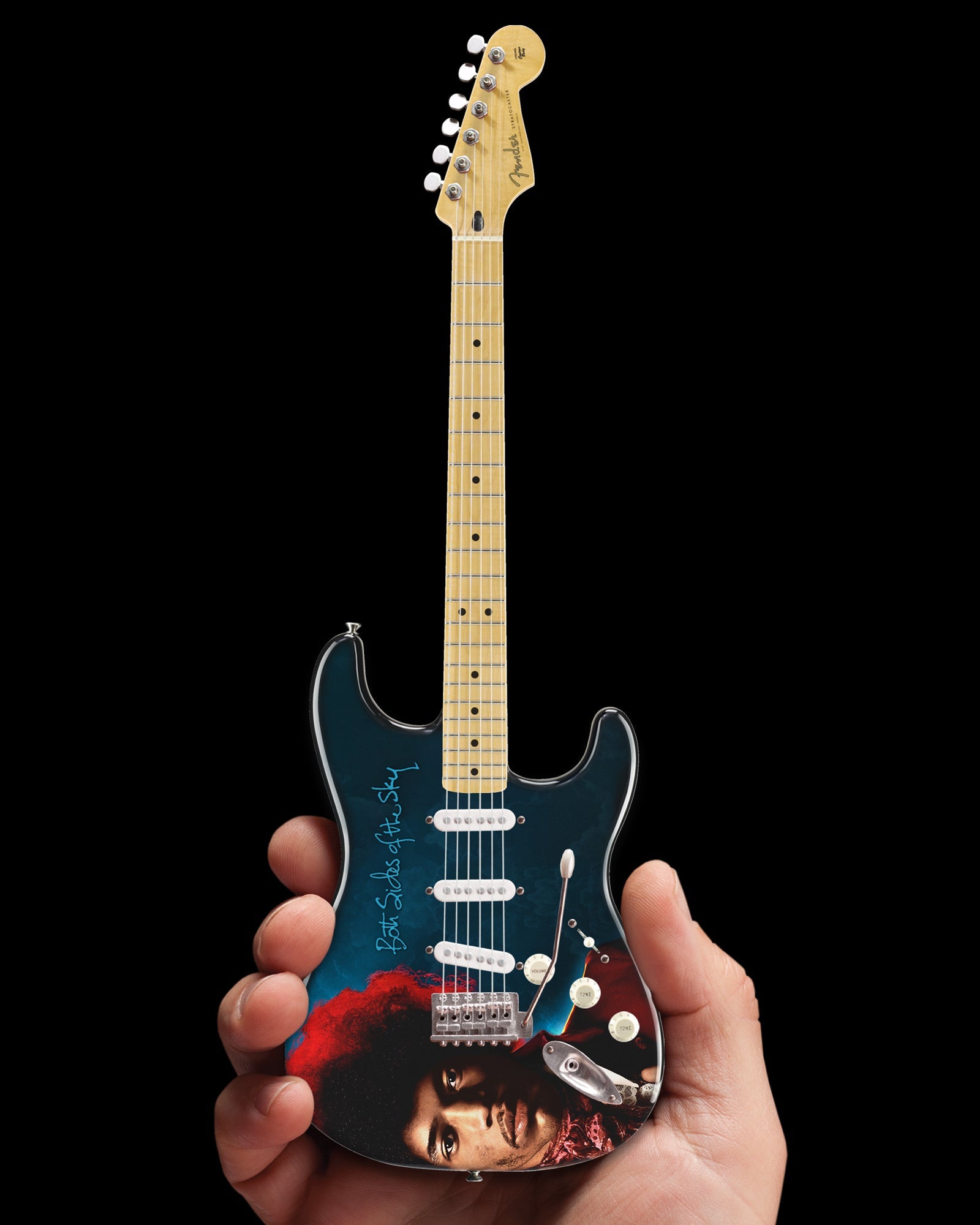 JIMI HENDRIX BOTH SIDES OF THE SKY MINI FENDER™ STRAT™ GUITAR MODEL OFFICIALLY LICENSED