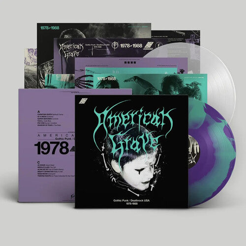 VARIOUS ARTISTS 'AMERICAN GRAVE (GOTHIC PUNK & DEATH ROCK USA: 1978-1988)' 2LP (Clear/Purple/Teal Vinyl)